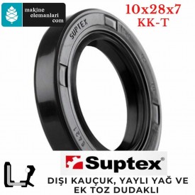 10x28x7 mm SUPTEX KK-T NBR DÖNER MİL YAĞ KEÇESİ 9309 10*28*7 mm